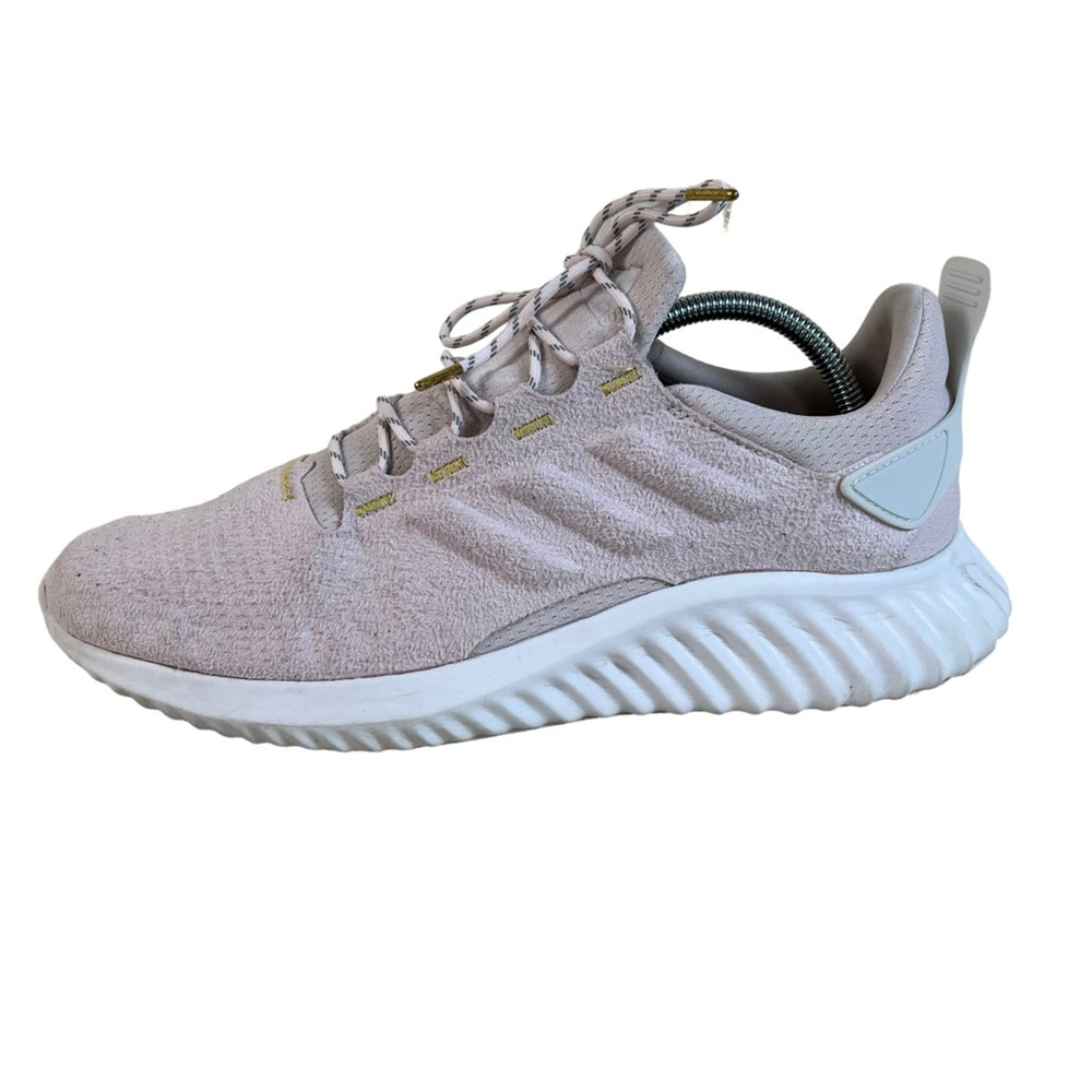 Adidas Womens Alphabounce Running Shoes Pink White D96803 Low Top Lace Up 10.5M